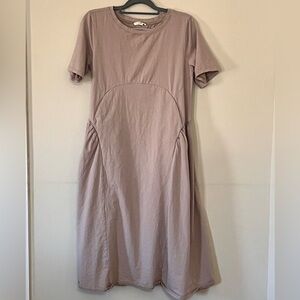 Easel Mocha Mauve Midi Dress